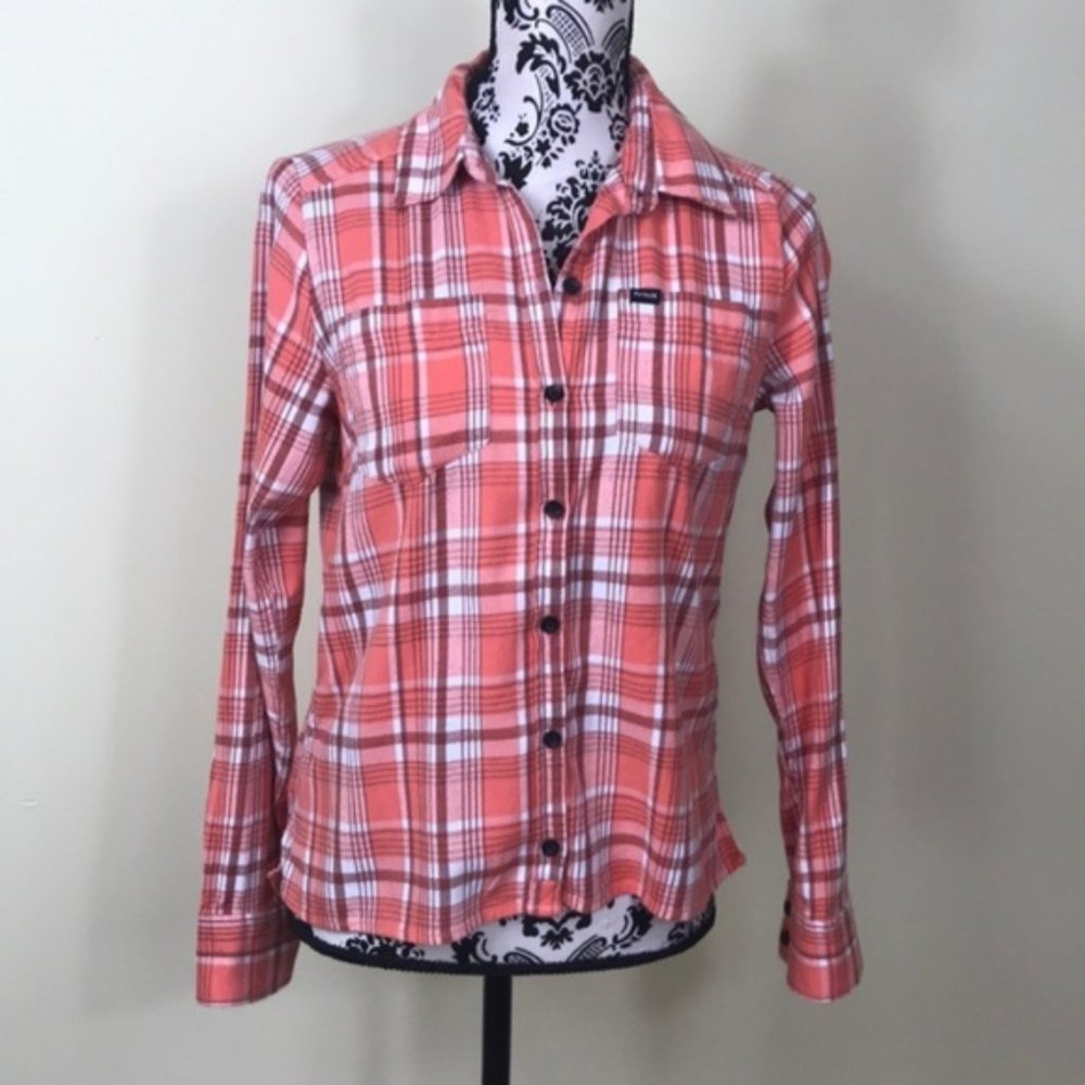 💖MEGA SALE💖Hurley Women’s Long Sleeve Shirt  Peach 🍑 White ALSU00271